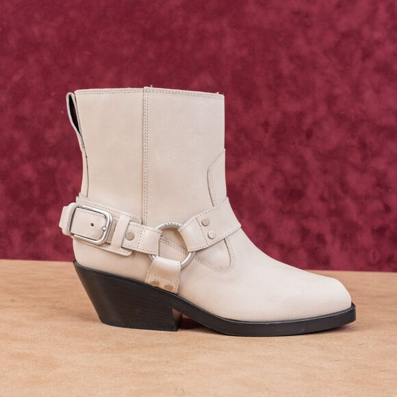 LABUCQ Women Waymore Ivory Leather Moto Biker Harness Boots sz 5US EUR35 - Picture 3 of 8